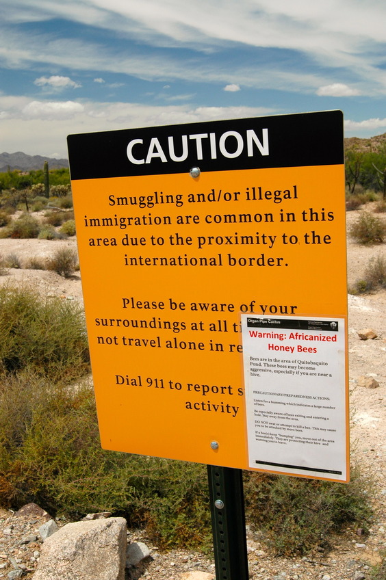 Warning sign near the confluence