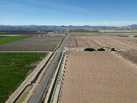 #11: View West (towards the Ak-Chin Indian Community), from 120m above the point