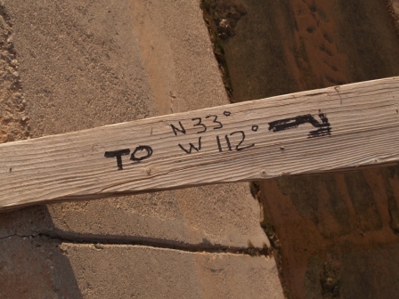 This plank has directions to the "dance floor"