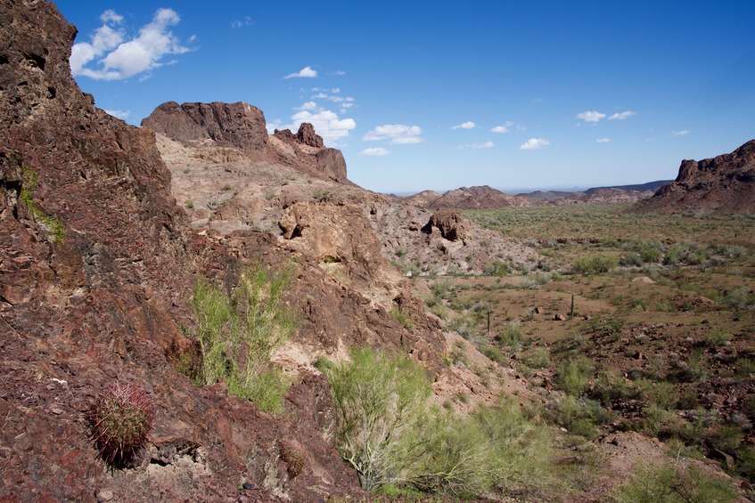 View East. I approached the point along this valley