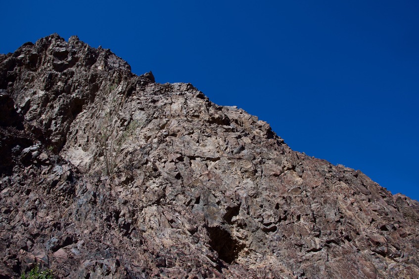 View North (towards another rock face) from 300 feet East of the point