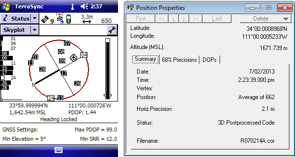 TerraSync post processed data