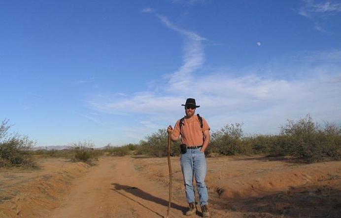 Me, on the road nearby, happy with another confluence done.