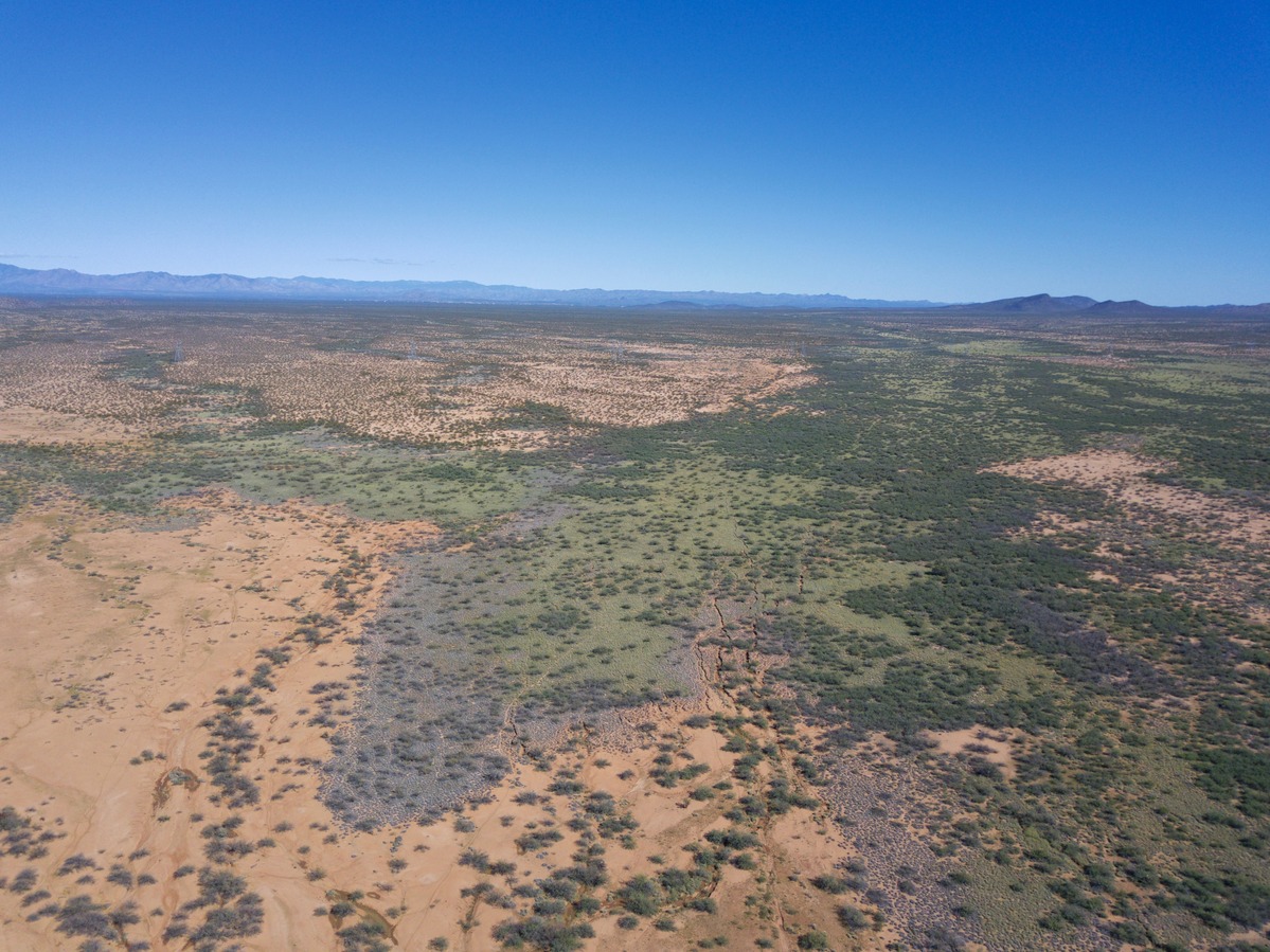 View East from 120 m above the point