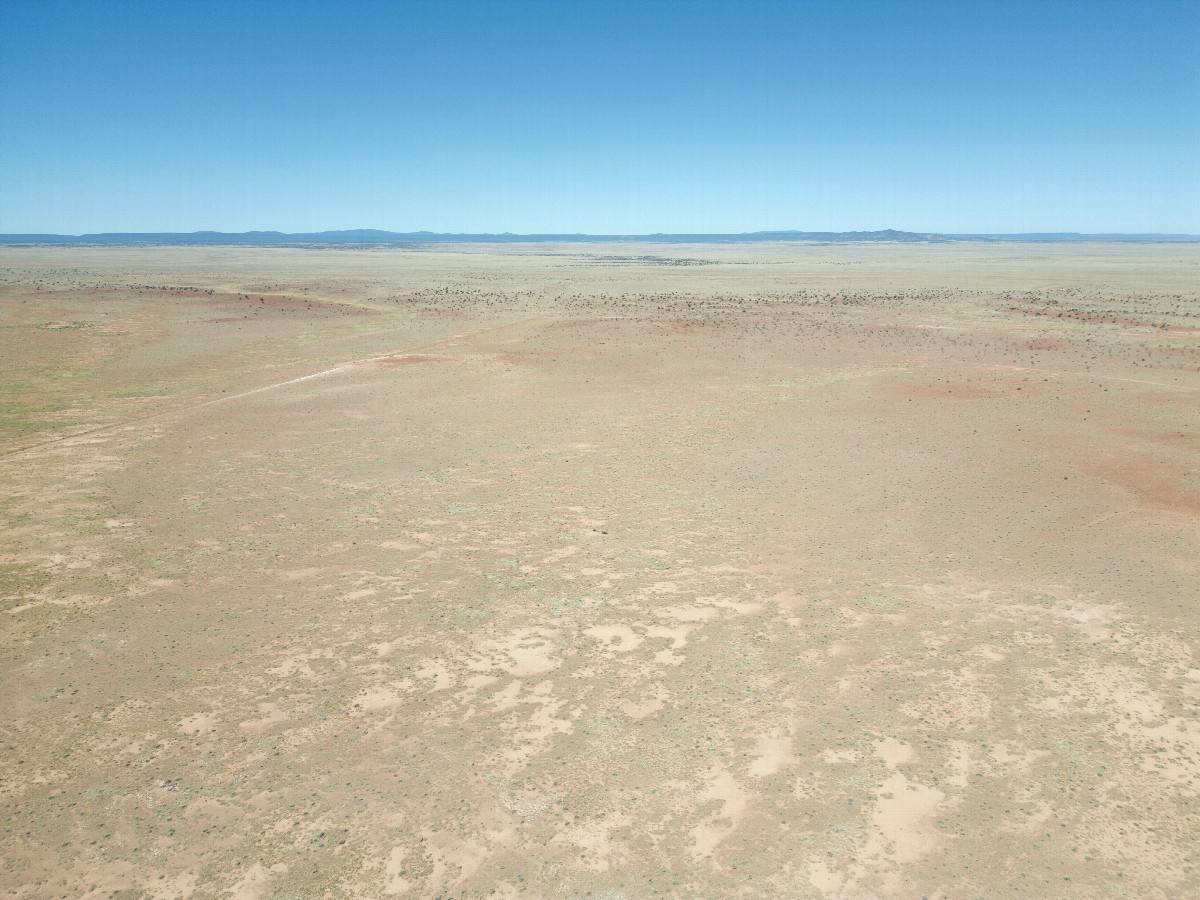 View West, from 120m above the point