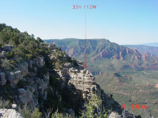 The confluence is just over the other side of the ridge.