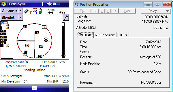 TerraSync post processed data