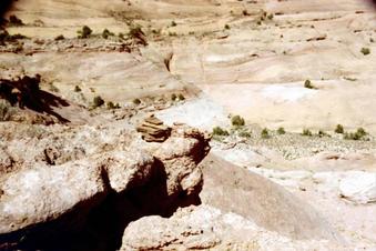 #1: Cairn rockpile marker on the Conflence ledge