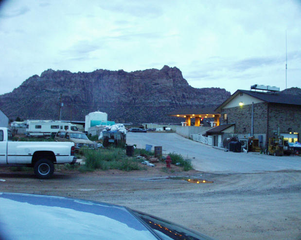 Looking North towards the Vermillion Cliffs (and a local business)