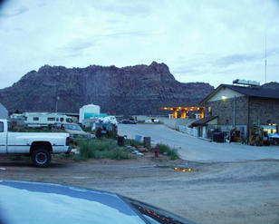 #1: Looking North towards the Vermillion Cliffs (and a local business)