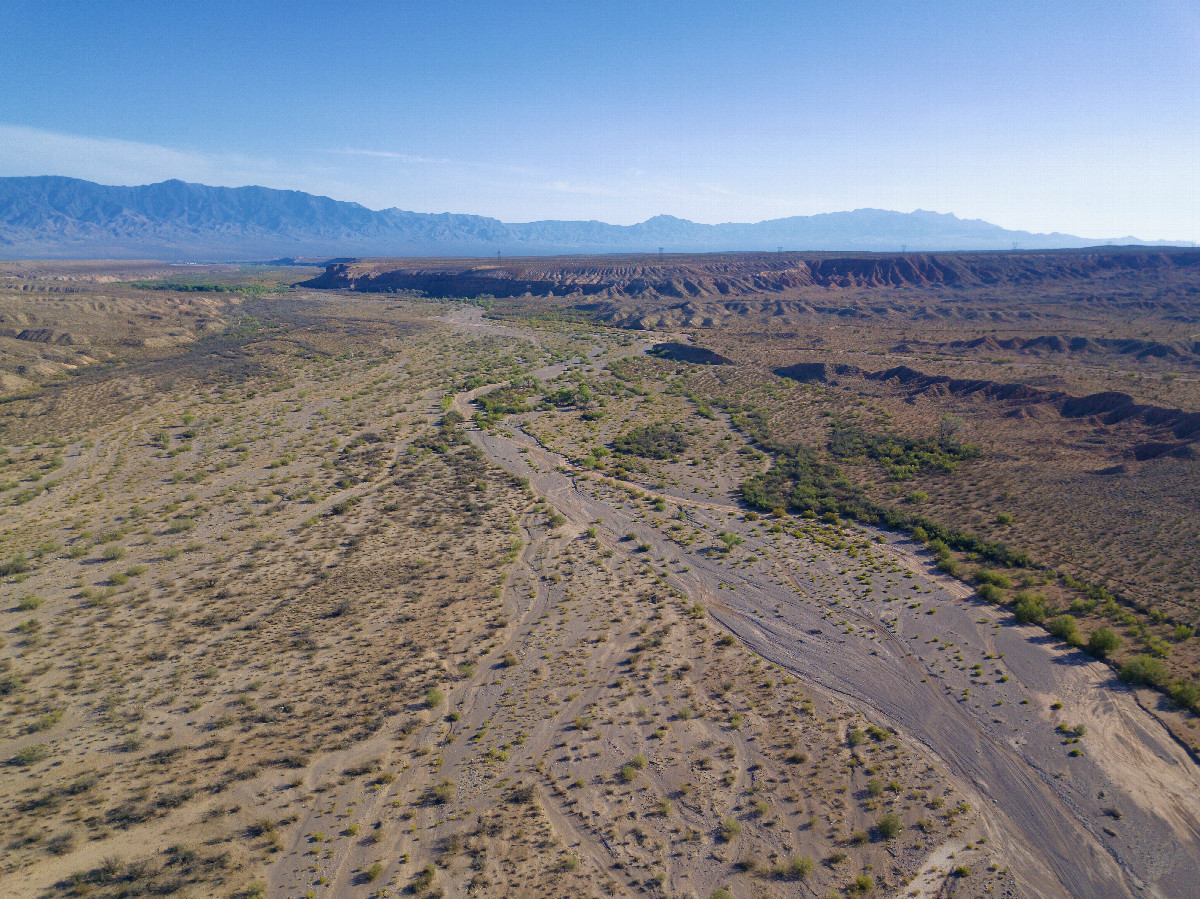 View South (into Arizona), from 120m above the point