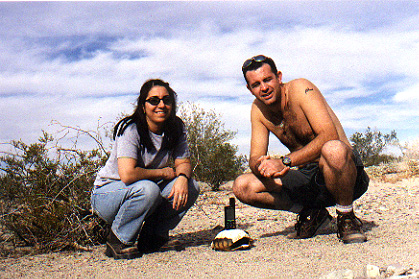 Matt and Kelly with GPS and tortoise shell