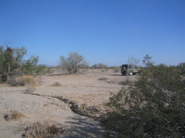 To the east - that's how close the jeep got