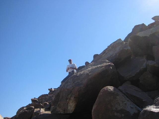 Dave Kuhns above the confluence