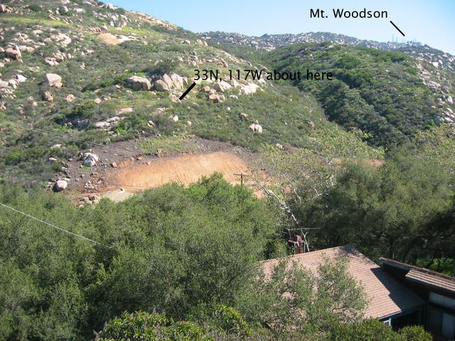 Confluence from south on Oak Canyon Rd.