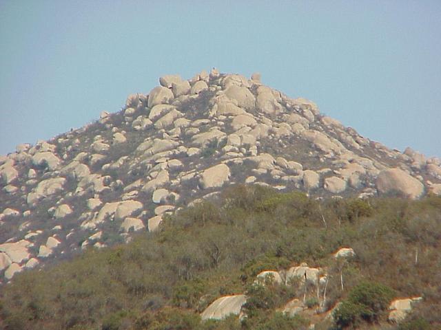 View to the east from the confluence at one of the southern California hills.