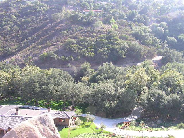 View south (towards Oak Canyon Road)