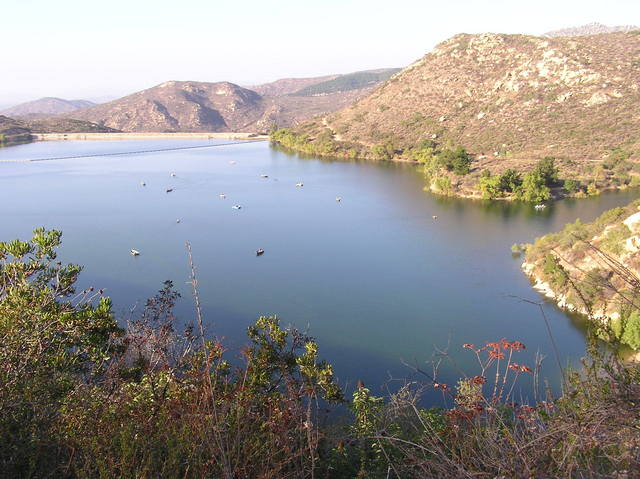 Lake Poway, where I began my hike