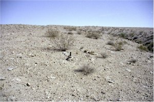 #1: GPS on (temporary) stone pile marks the spot