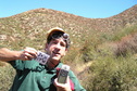 #9: Joseph Kerski at the confluence point.  Did I mention the weather was extremely hot?