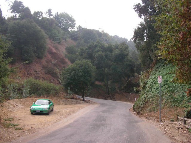 Looking southward. This is South Athel Drive. On the left is Andy's car.