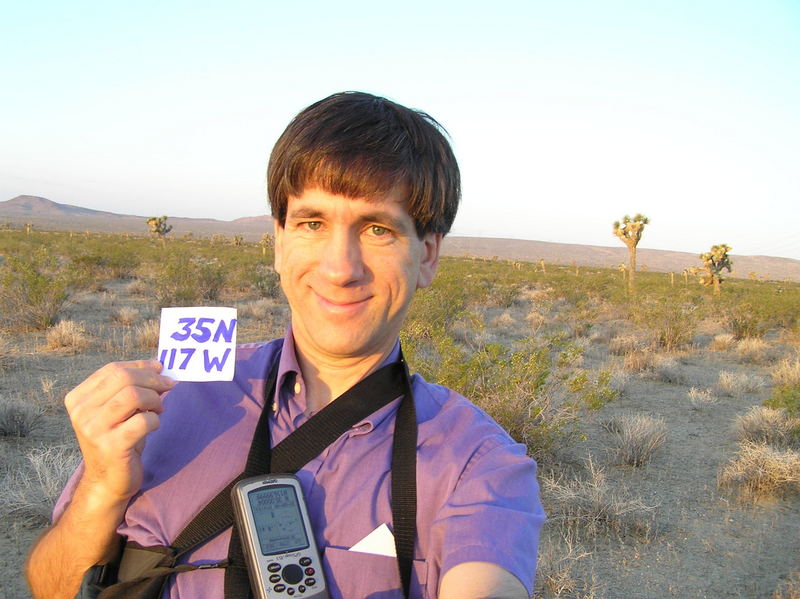 Joseph Kerski arrives at the confluence.