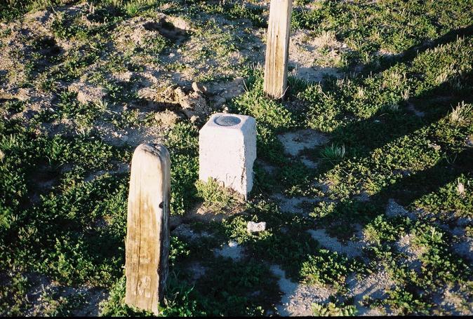 The USGS marker, 0.35 miles south of the confluence point