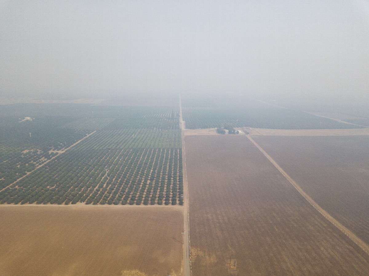 View North, from 120m above the point