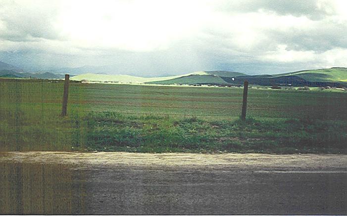 View east with Sierras hidden by clouds