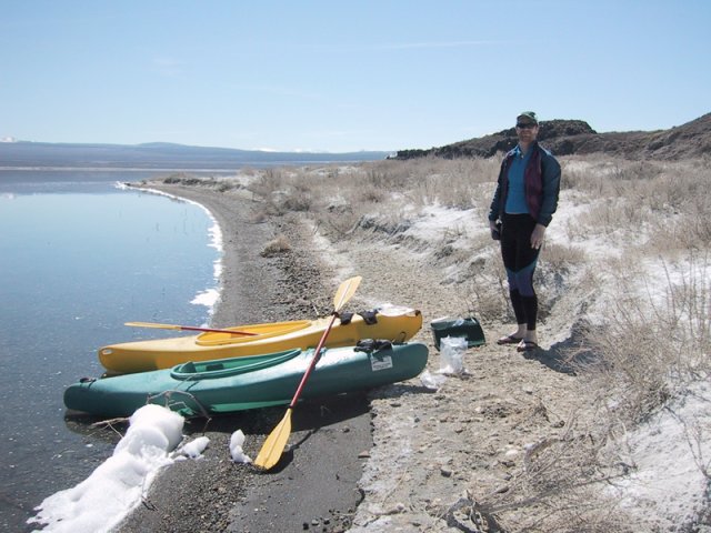 On Paoha Island.  Our launch spot at Navy Beach is on the far shore, to the right behind the rock outcrop.