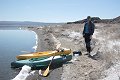 #3: On Paoha Island.  Our launch spot at Navy Beach is on the far shore, to the right behind the rock outcrop.