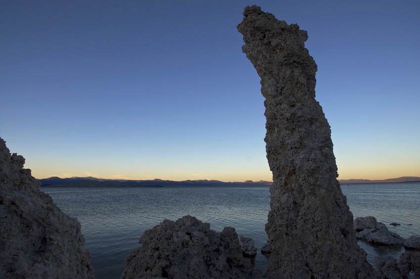 Looking North towards the confluence point, 4.15 miles away, in Mono Lake