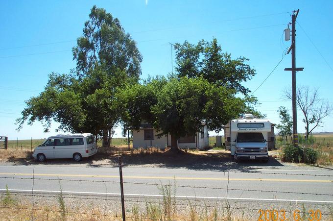 Looking west towards the house