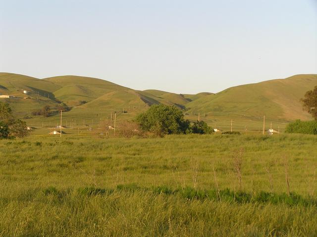 View to the northeast from the fence, showing the confluence of 38 North 122 West in this meadow.