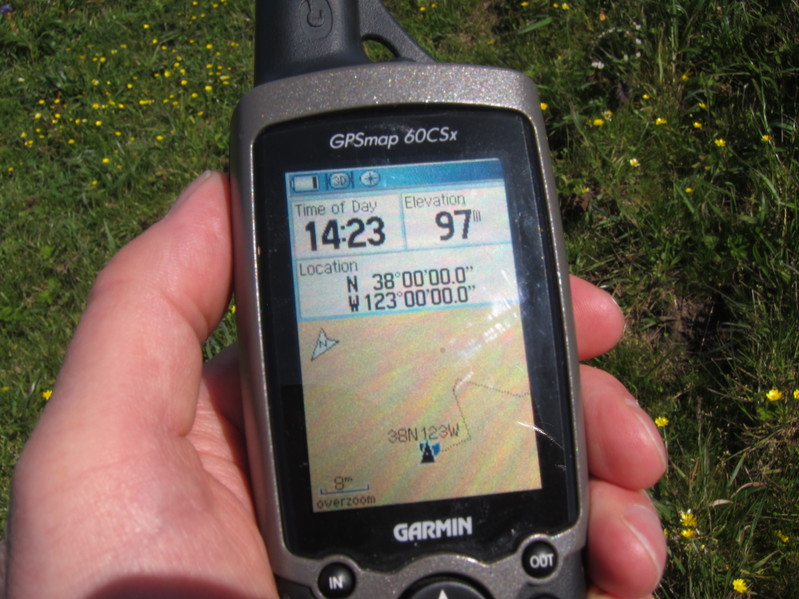 GPS, showing coordinates and altitude