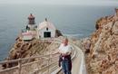 #5: Cheryl climbing the 300 steps from the lighthouse.