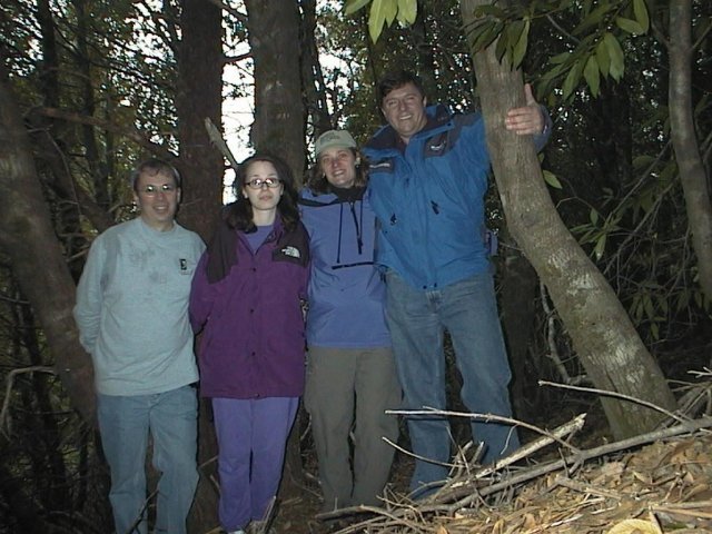 Jeff, Jules, Beth and Jim. The confluence of confluence seekers.