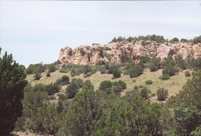 Surreal rock formation that resembles Needles in Utah.