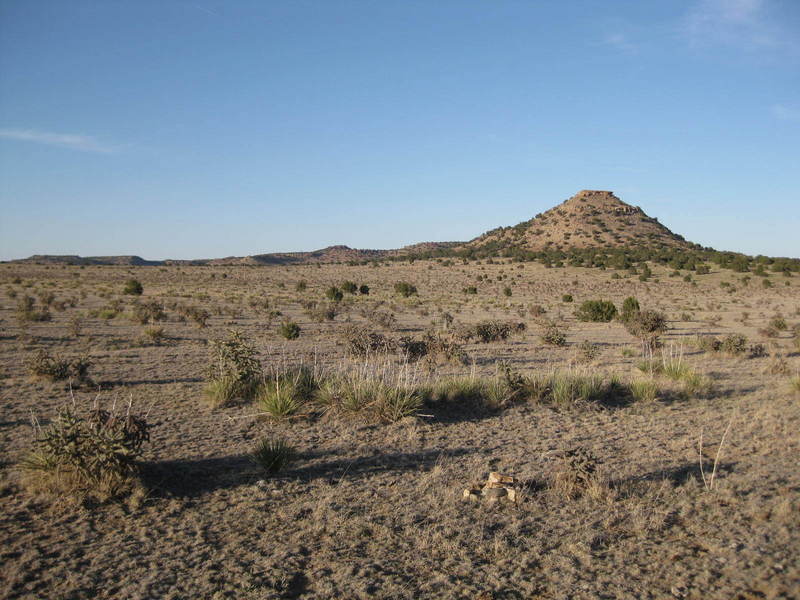 Looking northeast at the site