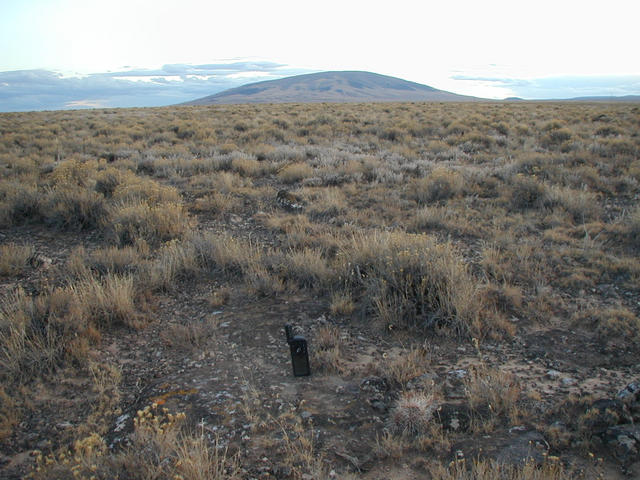 GPS on ground at confluence, San Antonio Mtn to South