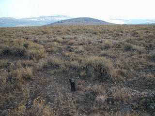 #1: GPS on ground at confluence, San Antonio Mtn to South