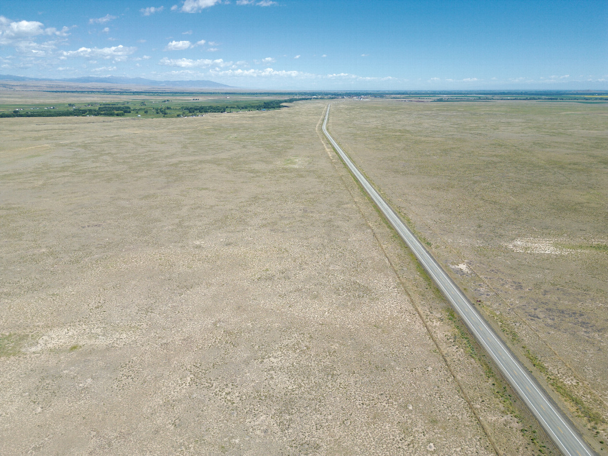 View North, from 120m above the point