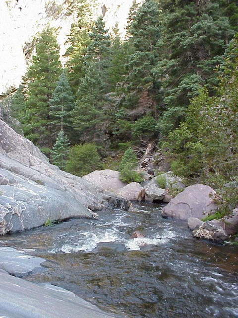 Looking downstream away from the confluence.