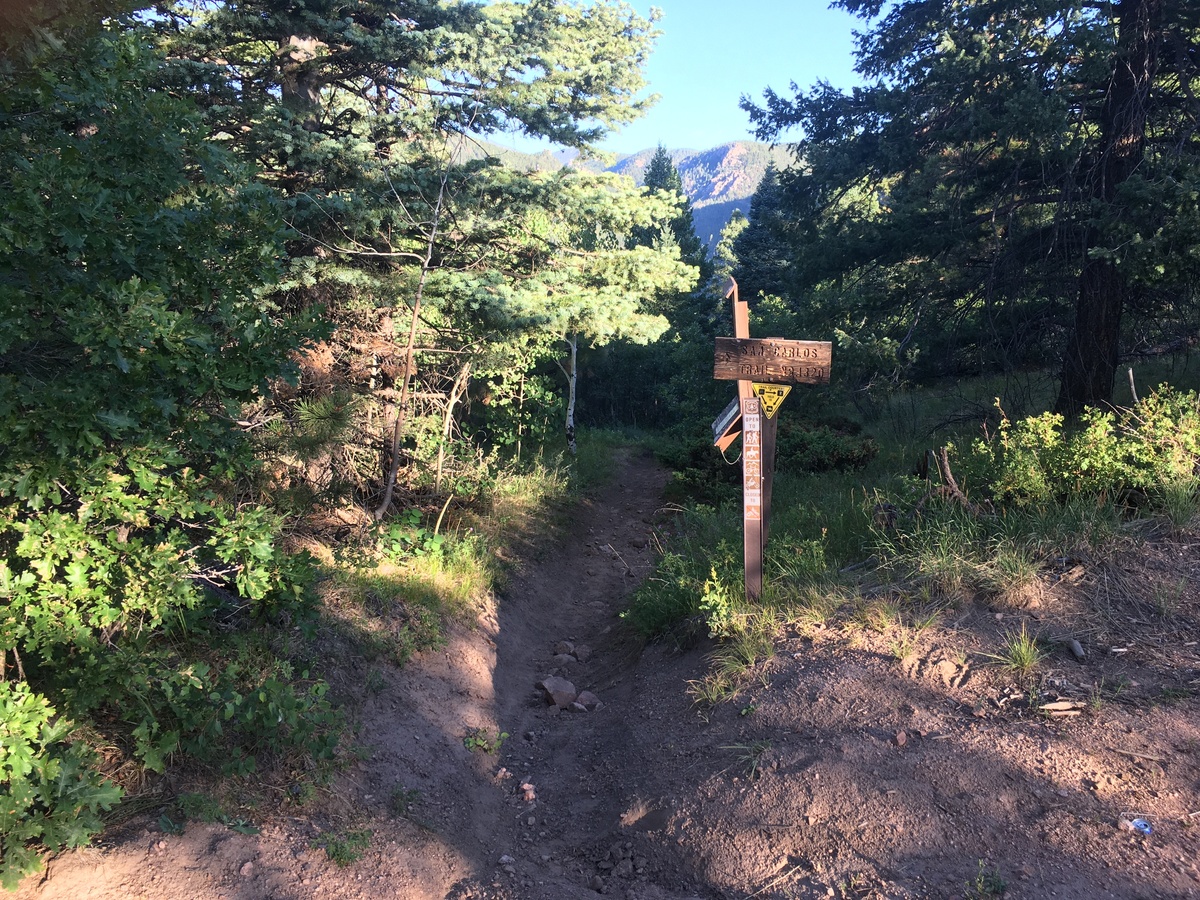 Southern terminus of the San Carlos Trail, a quarter mile SSW of the confluence