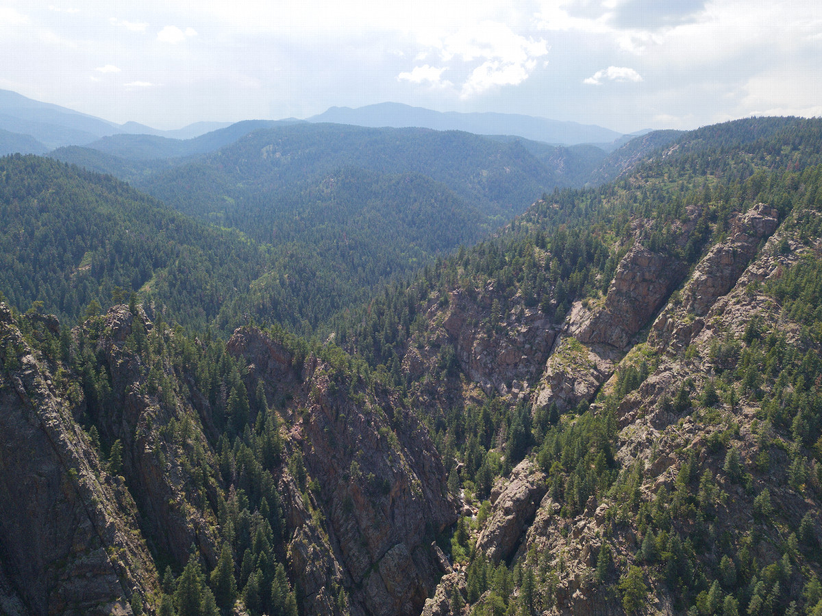 View West, from above the point