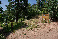 #4: The blocked-off end of the dirt road (and the southern terminus of the San Carlos Trail), 0.3 miles from the point