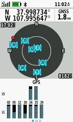 My GPS receiver, 407 meters from the point