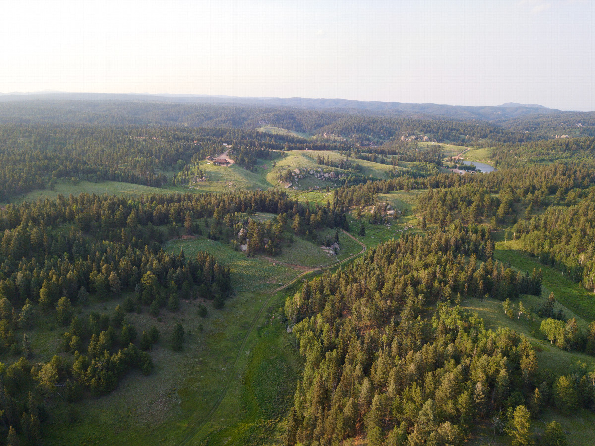 View North, from 120m above the point