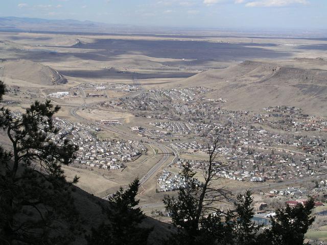 An alternative to the interstate approach - looking north from Buffalo Bill's grave towards Boulder, CO