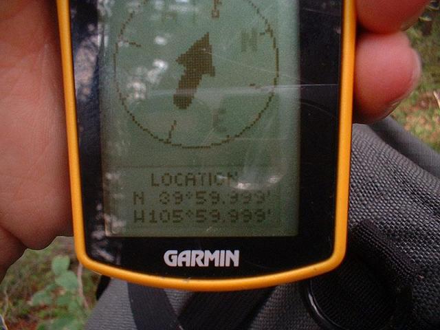 GPS reading at the confluence